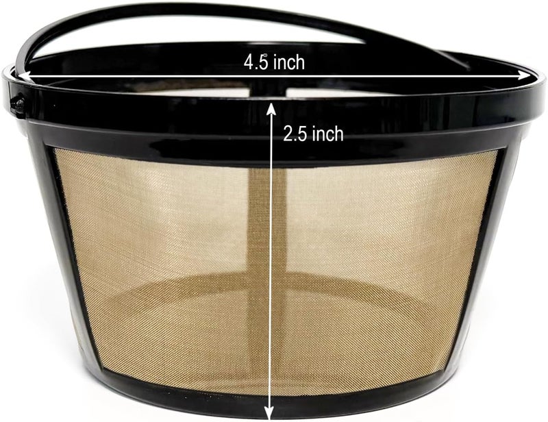 Cestlaive 2-PACK Gold Reusable 8-12 Cup Basket Coffee Filter for Mr. Coffee Coffee Makers and Black & Decker Coffee Maker - Image 2
